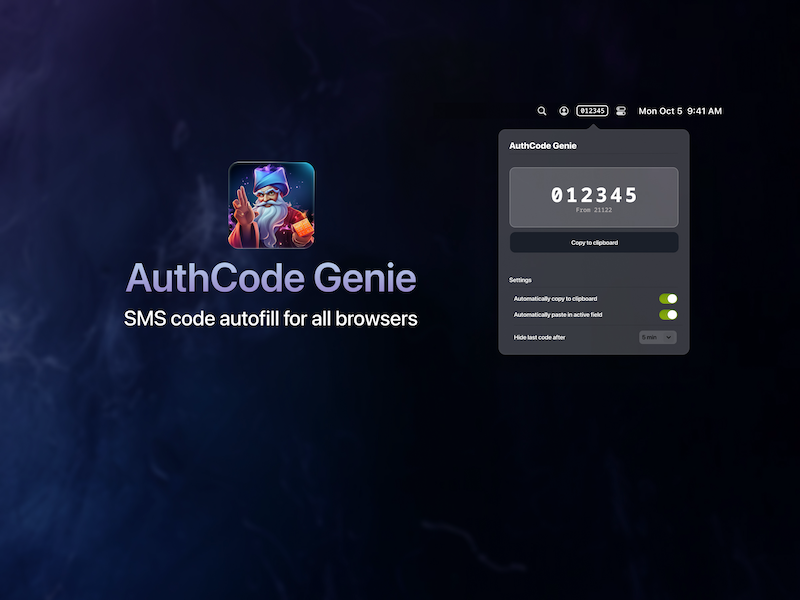 AuthCode Genie For Mac 1.0.0 full